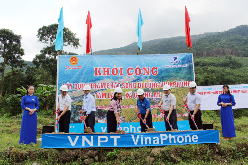 VNPT-QUẢNG NINH KHỞI CÔNG XÂY DỰNG TRẠM PHÁT SÓNG DI ĐỘNG VINAPHONE TẠI THÔN TẦM LÀNG, XÃ QUẢNG AN 